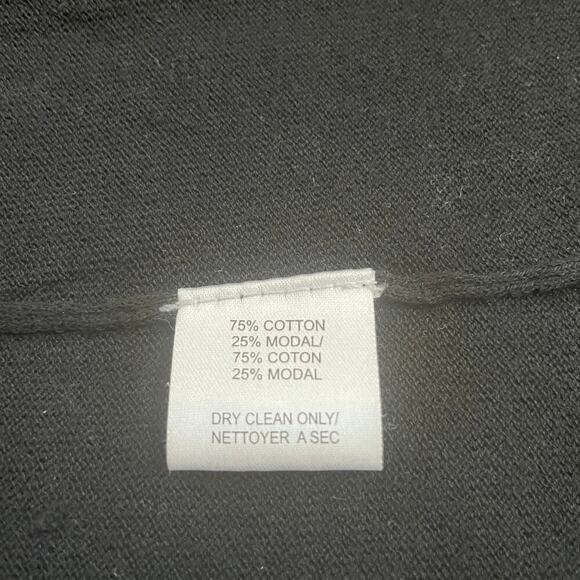 Trina Turk Cardigan Sweater Cotton Modal Long Sleeve Black Minimalist Capsule - Picture 8 of 11
